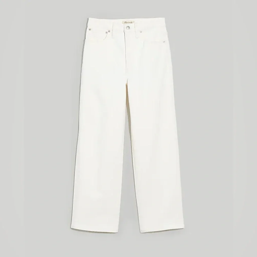 Madewell The Perfect Vintage Wide-Leg Crop Jean in Tile White - Picture 2 of 10